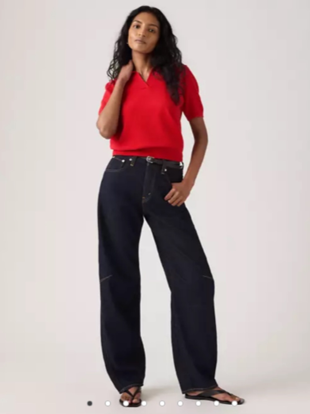 NWT Levi's Cinch Barrel 27x31 Public Persona Dark Wash Lightweight Jeans